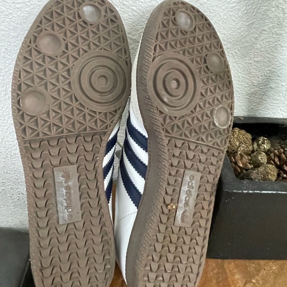 Vintage adidas samba men’s size 9.5 white/navy - Picture 4 of 6